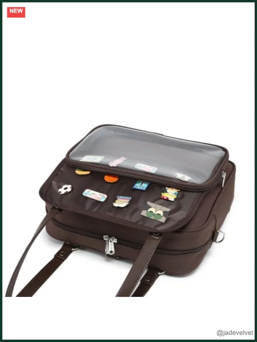 Large Ita Crossbody Backpack with Pins Display Window